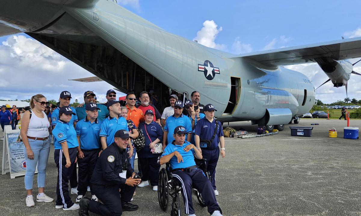 Over 10,000 people came to Aguadilla to see a United States Air Force hurricane hunter plane