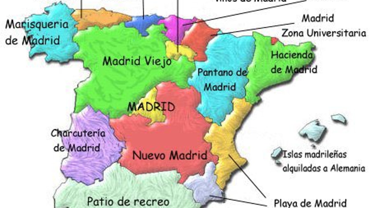 "Madrid countries": this is what the map of Spain would look like if all the regions were from Madrid