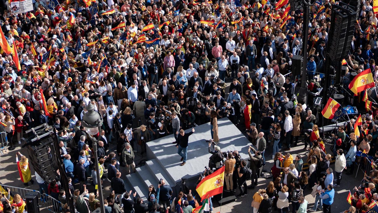 "Mega demonstration" today of the PP in Madrid to knock out the legislature