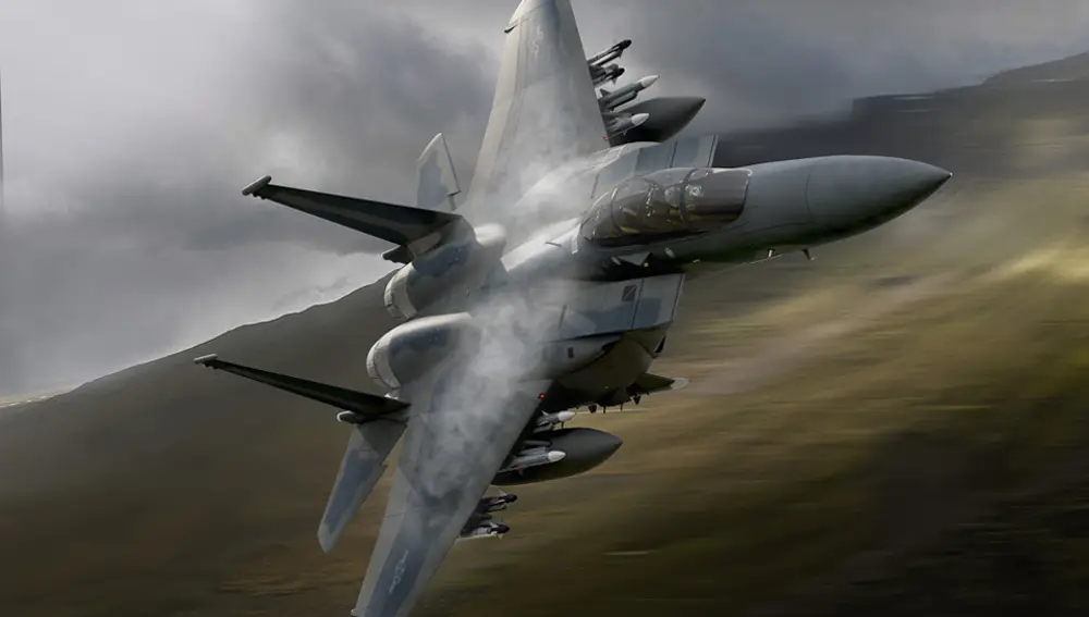 An F-15EX in flight