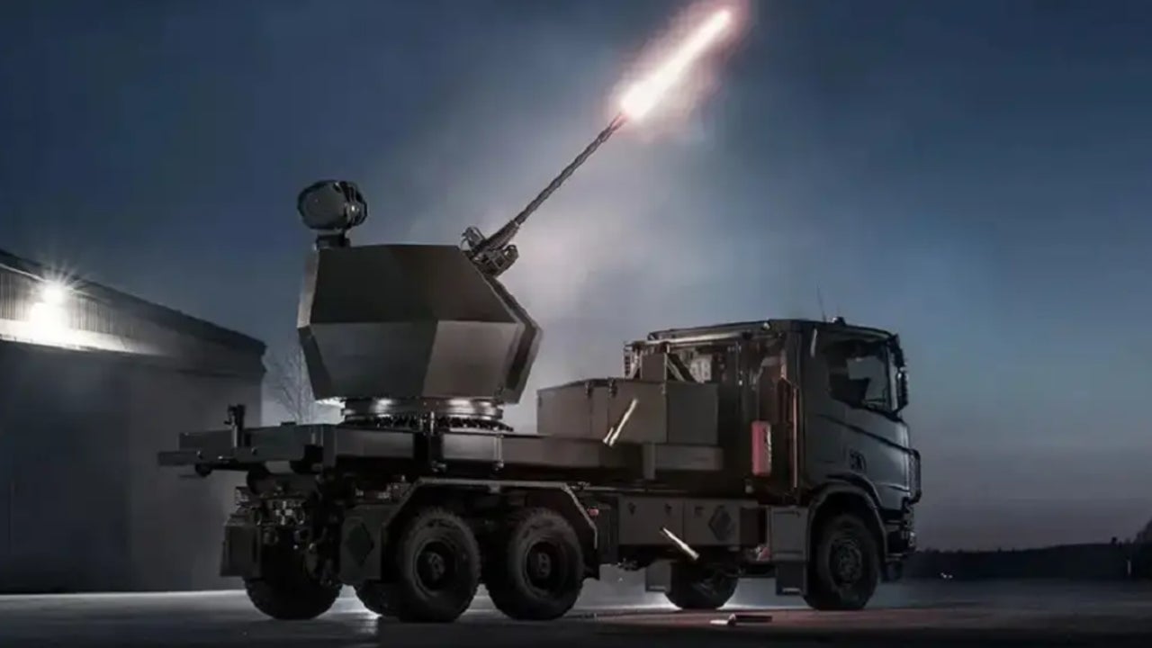 This is the Tridon Mks, the anti-aircraft system presented at Eurosatory 2024